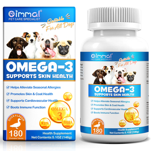 OIMMAI alleviare le allergie stagionali cappotto della pelle salute omega 3 6 9 integratori di olio di pesce pastiglia masticabile per animali domestici omega 3 - Product Image 5