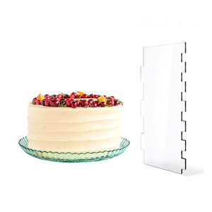 6 PCS DIY rõ ràng bánh kem trang trí mượt mà Acrylic bánh scraper cho Pastry <span class=keywords><strong>Cutter</strong></span> - Product Image 2
