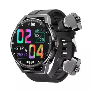 2023新款T20智能手表健康运动二合一Reloj智能T20大智能手表，带TWS耳机