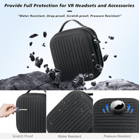 Étui de voyage rigide en EVA pour Meta Quest 2/Quest3/Quest3S/Visionpro, boîte de rangement anti-poussière pour casque VR, sac de transport portable