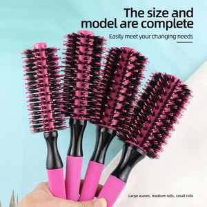 Pink Color MJ Top Brazil Style Hair <b>Brush</b> <b>Heat</b> Resistant Anti-Static Blow Drying Styling Curly Barber Salon - Product Image 1