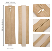 Porte-stylo A5 réglable et portable, petite capacité, avec bande élastique, étanche, en papier Kraft DuPont, avec fermeture éclair, pour carnet