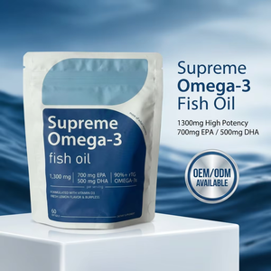 Capsules d'huile de poisson Oméga 3 à marque privée OEM, triple concentration EPA DHA, soutien cardiaque, usine de compléments ODM - Product Image 1