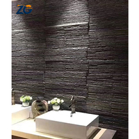 Panneau mural décoratif en pierre PU 3D ZGSTONE, panneau mural en pierre culturelle en polyuréthane, panneau mural en pierre bon marché, garniture en pierre pour mur de maison