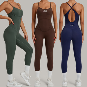 Combinaison de yoga pour femmes Combinaison de sport pour femmes Vêtements de sport pour femmes Combinaison de sport à dos ouvert Combinaison de sport personnalisée Vêtements de yoga - Product Image 1