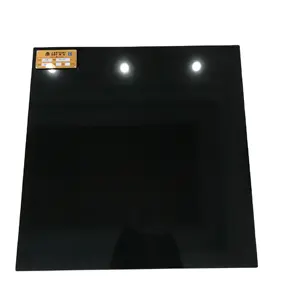 Фошань, 600x600 мм, 24x24 дюйма, полностью глянцевая черная напольная плитка, полированная фарфоровая плитка