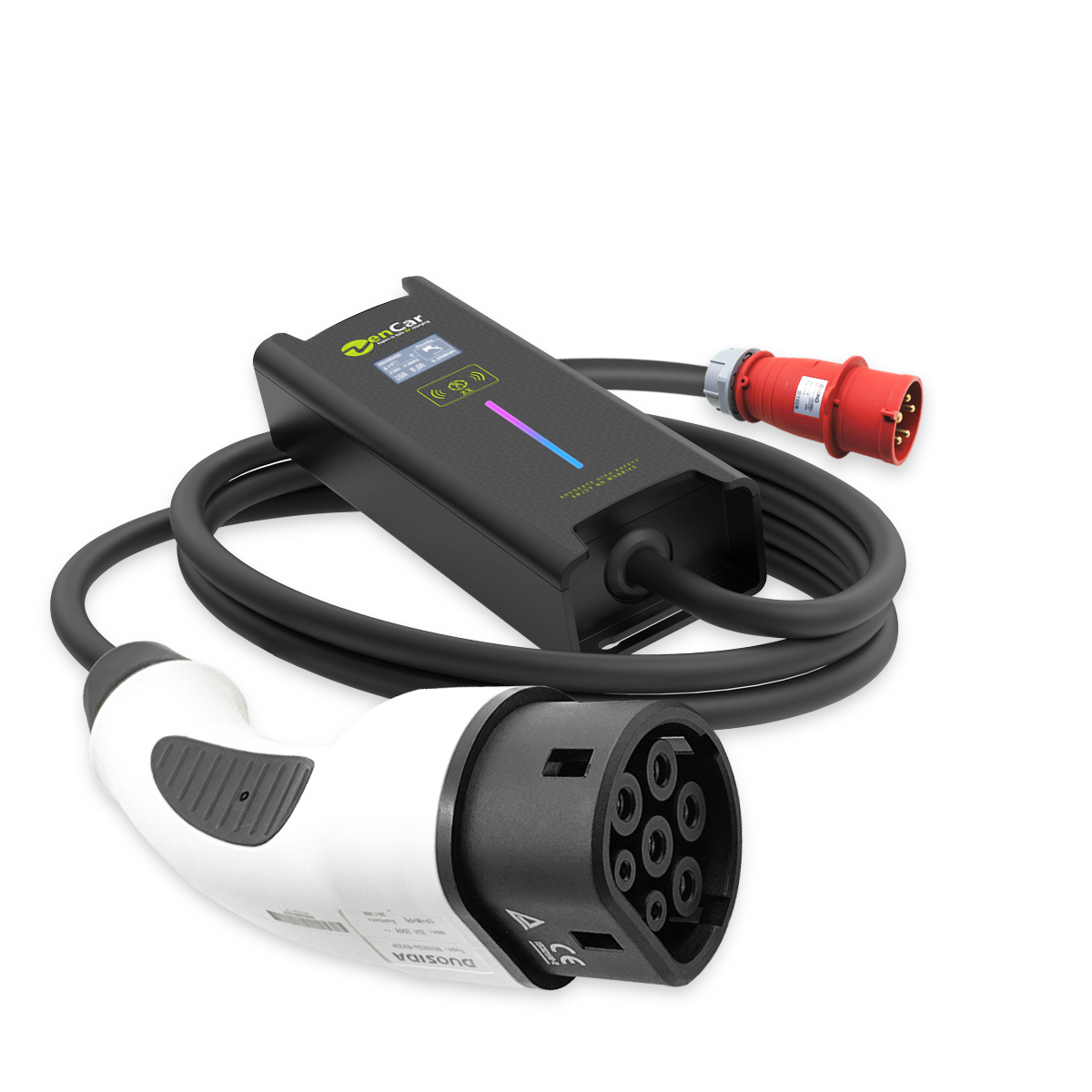 16 А, 3,6 кВт, тип 2, портативное зарядное устройство для электромобилей Gen4.0, Регулируемый контроллер EVSE с красной вилкой CEE