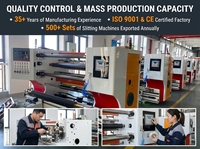 Machine de découpe et de rembobinage automatique à grande vitesse pour film étirable PE et matériaux d'emballage
