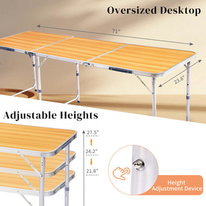 Mesa Rectangular Triple Plegable para Comer al Aire Libre - Product Image 5