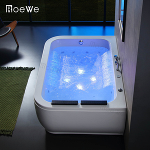 Baignoire bain tourbillon à lumière led, baignoire à massage à l'eau en acrylique, grande chute d'eau, hydrothérapie, spa - Product Image 2