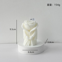 Op maat gemaakte groothandel Valentijnsroos paar geurkaarsen romantische bruiloftdecoratie creatief souvenir cadeau
