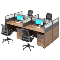 XTBGZ-041 de bureau moderne en forme de L, ensemble de mobilier de bureau avec bureau et table du personnel en mélamine durable