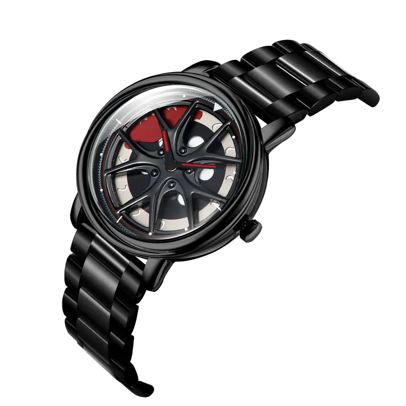 JewelryWe Orologio Meccanico Automatico Uomo – 36 Ore Riserva Carica, Quadrante Con Diamanti E Lancette Luminescenti, Acciaio Inossidabile - 2