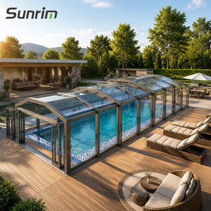 <span class=keywords><strong>Abri</strong></span> de <span class=keywords><strong>piscine</strong></span> rétractable sur mesure, prix direct usine OEM - Product Image 1