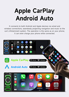 Radio para Auto Universal BQCC Carplay 1DIN, Pantalla Táctil de 6.28'', Reproductor Estéreo Multi-idioma, Reproductor de Video, USB, Bluetooth, Asistente de Reversa, Reproductor MP5