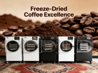 Kleine mini-vriesdroger voor lyofiliseren van aardbeien en koffie, lyofilisatie-apparatuur, vacuümvriesdroogmachine te koop