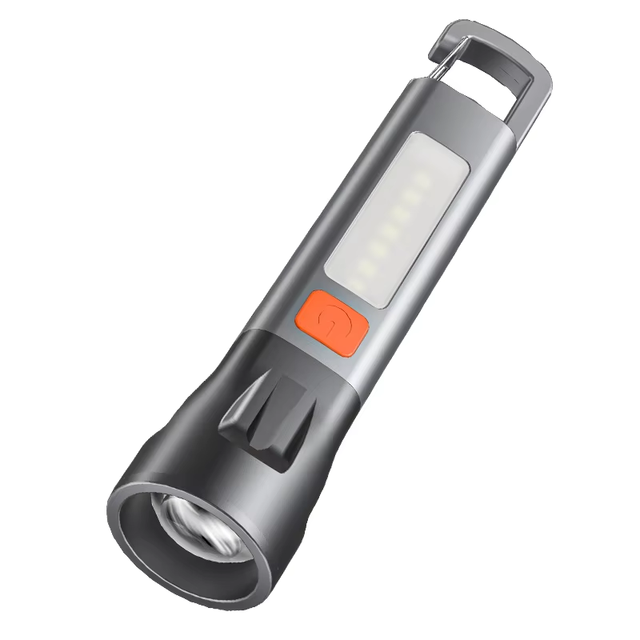 Portable Multi-Functional Dual Light Source LED Flashlight With Strong Side Light for Outdoor Hiking Emergency Work