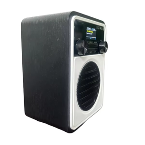 디지털 라디오 레트로 DAB/DAB + BT 스피커 주방/침대 옆 FM 라디오 이중 알람 시계 40 사전 설정 수면 타이머 색상 - Product Image 1