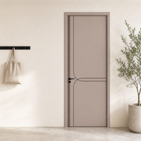 Porte intérieure professionnelle en alliage d'aluminium, étanche et résistante à l'humidité, pour bureau, salle de classe, salle de bain