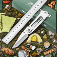 Couteau de poche pliable tactique de survie en acier inoxydable satiné, nouveau design tendance, pour la chasse, la défense personnelle, le bricolage, le camping en plein air