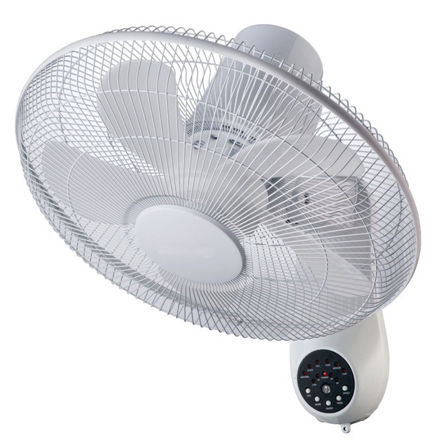 GS/CE/ETL Plastic Blade 3 Speed Choosable 5 PP Blades 16" Wall Mounted Oscillating and Tilting Fan With Remote Control