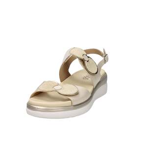 Sandalo con Zeppa Cinzia Soft da Donna Beige IO20637C Stile Comfort con Plateau - Product Image 1