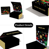 Boîte cadeau rouge pour le Nouvel An, boîte en papier magnétique exquise pour Noël, boîte cadeau de Noël, emballage de luxe