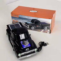 Haut-parleur sans fil à énergie solaire, avec haut-parleur de voiture BT à énergie solaire, lecteur de musique avec lumières LED, radio FM USB