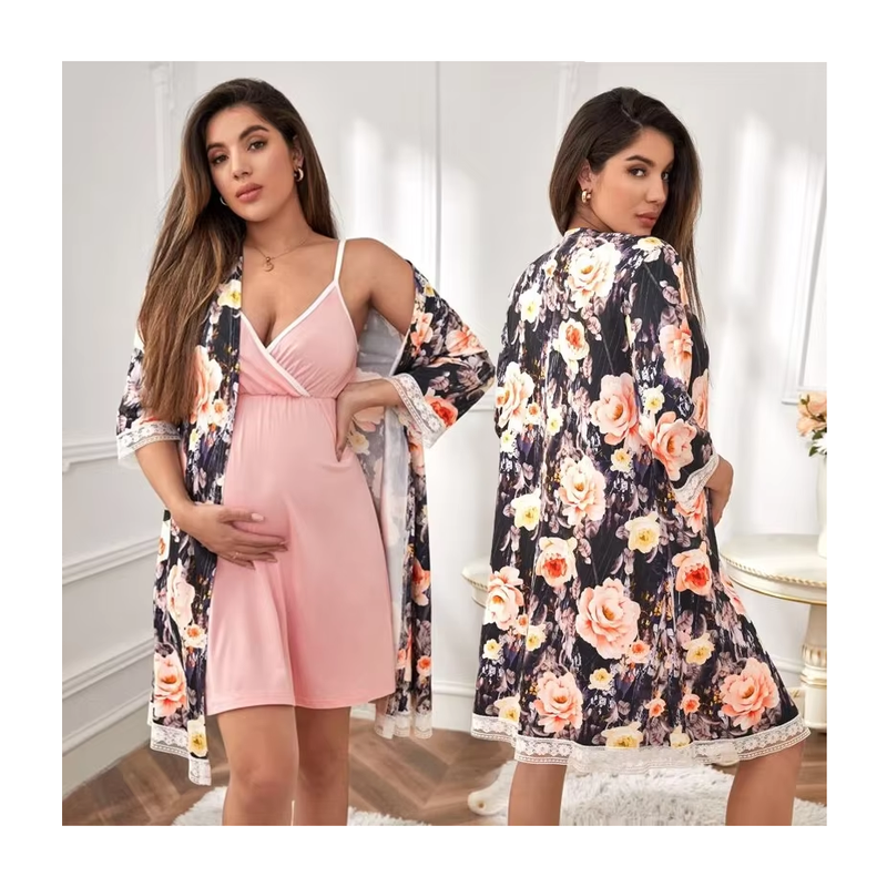 Solid Maternity Dresses Clothing Lounge Wear