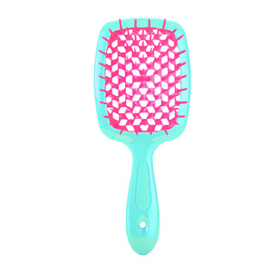 Multicolor Transparent Hair Blowing Quick Dry Hollow Honeycomb <b>Mesh</b> Massage Straightening Comb - Product Image 4