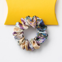 Accessoires pour cheveux de luxe de créateur ruban imprimé bande de soie chouchous floraux ensembles de soie cadeau pour meilleure amie femme