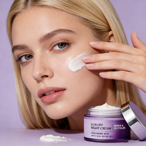 Crema <span class=keywords><strong>de</strong></span> <span class=keywords><strong>Noche</strong></span> Renovadora para el Cuidado <span class=keywords><strong>de</strong></span> la Piel, Niacinamida, Complejo <span class=keywords><strong>de</strong></span> Péptidos y Ácido Hialurónico, Hidratante Facial - Product Image 5