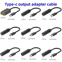 Adaptateur secteur pour ordinateur portable, câble d'alimentation DC 55 mm rond vers Type-C carré, PD 65W, fabriqué en Chine