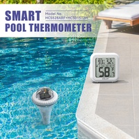 Thermomètre numérique pour piscine BALDR, moniteur de température de l'eau, thermomètre intérieur pour piscine, hygromètre, capteur d'eau
