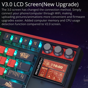 Teclado Mecánico SKYLOONG GK87 Pro con Diseño <span class=keywords><strong>ANSI</strong></span>, Estructura de Junta, 79 Teclas, Teclado para Juegos de Tres Modos con Pantalla LCD de 3.0 Pulgadas - Product Image 4