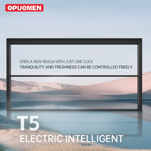 Opuomen hiệu suất kháng gió mạnh kính nhiều lớp khung nhôm nâng điện cửa sổ trượt - Product Image 2