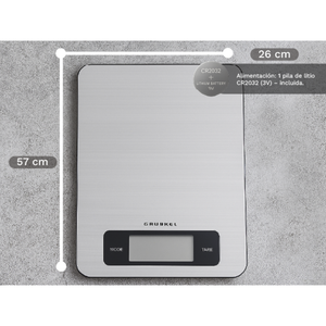 Balance de cuisine Grunkel 5 kg, balance numérique en acier inoxydable avec écran LCD pour la cuisine et la pâtisserie - Product Image 4