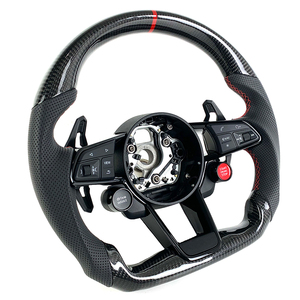 Volant de direction de voiture amélioré, volant de direction en fibre de carbone de haute technologie adapté à la série <span class=keywords><strong>Audi</strong></span> R8 pour <span class=keywords><strong>Audi</strong></span> A4 A5 A6 A6L A7 - Product Image 2
