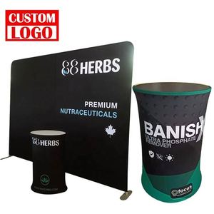 เคาน์เตอร์ผ้าพับได้แบบพกพาสำหรับงานโปรโมชั่น พร้อมพิมพ์ลายสี่เหลี่ยม - Product Image 1