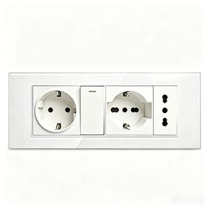เต้ารับติดผนังสีขาวทันสมัย 1 ช่อง 1 ช่องเสียบไฟ AC 240V 10A IP20 สวิตช์ในตัว 1 ตัว รองรับ Wi-Fi ใช้งานร่วมกับแอป Smart Life พอร์ต USB 2 ช่อง USB C 2 ช่อง - Product Image 1