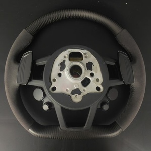 <span class=keywords><strong>Volant</strong></span> en cuir mat, fibre de carbone et daim pour Audi A8 RS3 RS4 A3-A7 Q3-Q7 <span class=keywords><strong>S</strong></span> <span class=keywords><strong>Line</strong></span> avec palettes de changement de vitesse - Product Image 2