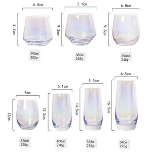 Copa de vino sin tallo, vaso de cristal de Color arcoíris, flautas de champán, gran oferta - Product Image 2