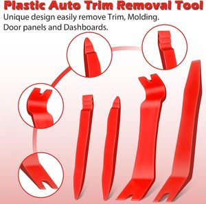 Kit de 7 outils de démontage de garnitures de voiture avec outil de levier et pinces à clips pour le démontage sûr des panneaux intérieurs de voiture, du tableau de bord - Product Image 5