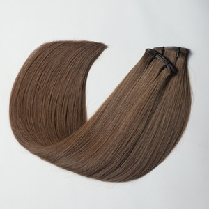 Cheveux Naturel ham brezilyalı saç dikişsiz görünmez Genius atkı saç ekleme çift çizilmiş insan bakire manikür hizalanmış saç - Product Image 5