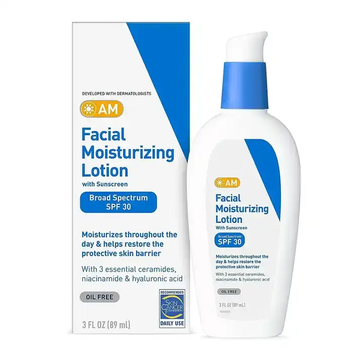 Güneş koruyucu SPF30 ile 89ml 89 AM yüz nemlendirici losyon