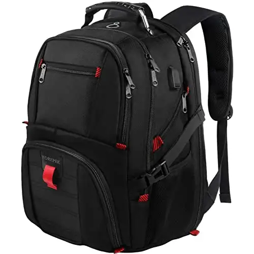 Custom Travel Backpack 50L Laptop Backpacks Water Resistant College Approved Business Work Bag with USB 17 Inch Computer