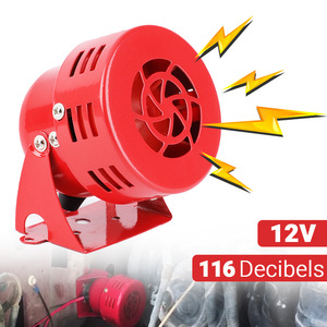 แตรลมรถยนต์ 12V สีแดง พร้อมเสียงเตือน สำหรับติดตั้งเพิ่มเติม วัสดุเหล็ก - Product Image 3