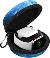 Tas Penyimpanan Zipper EVA Hardtop Personal untuk Apple Watch Seri 9 8 7 SE AirPods Pro Charging Dock Case Dari Pabrik
