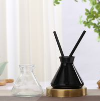 Bouteille de parfum en verre d'aromathérapie conique de luxe 200 250ml trompette bouche roseau diffuseur décoration de la maison pot de chambre d'hôtel