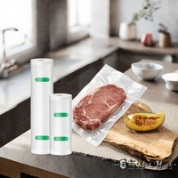 Rouleau de sacs sous vide - Plastique gaufré de qualité alimentaire pour salades, aliments pour bébés, chips et plus